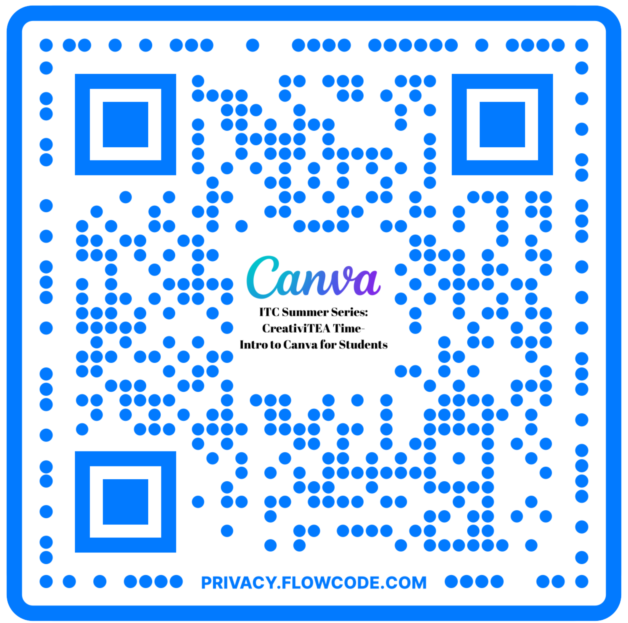 CreativiTEA with Cava QR code